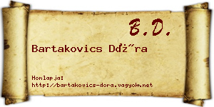 Bartakovics Dóra névjegykártya
