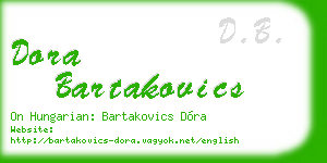 dora bartakovics business card