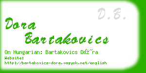 dora bartakovics business card